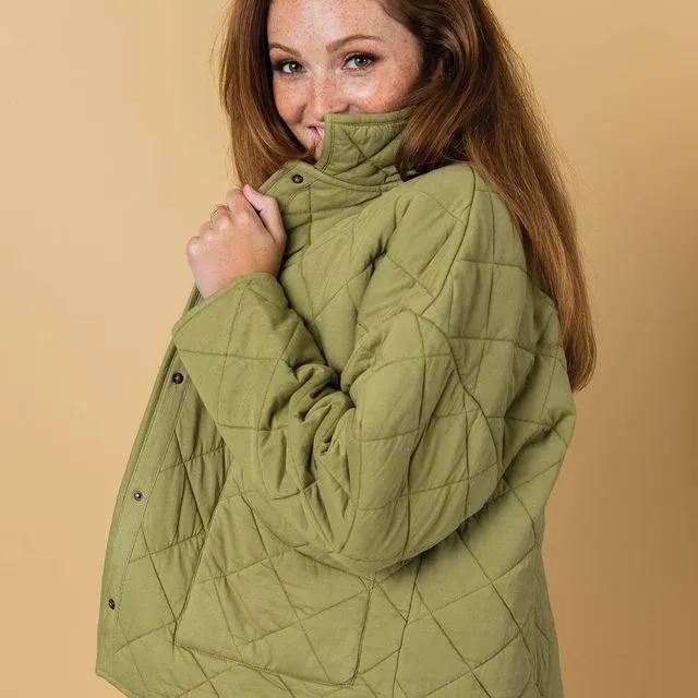 Countryside Quilted Jacket- Olive Oil