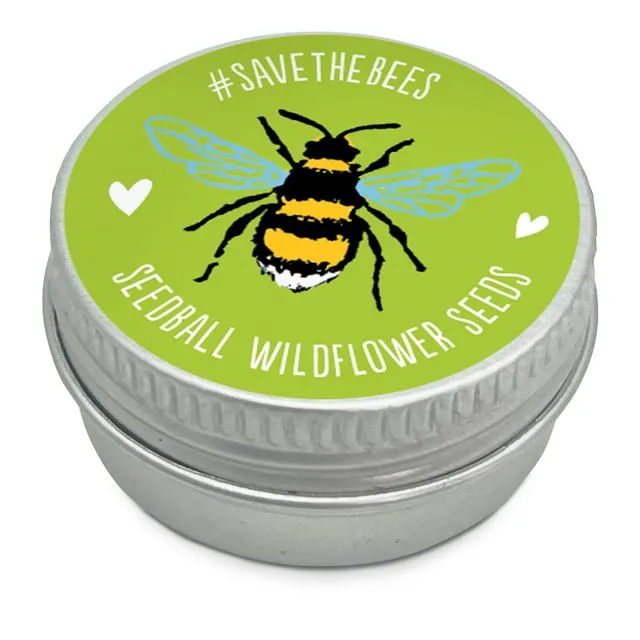 Mini Seedball Tins #Savethebees (green)