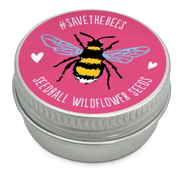 Mini Seedball Tins #Savethebees (pink)