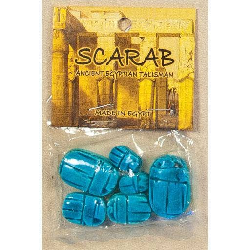 Package of 6 Blue Scarabs Assorted Sizes