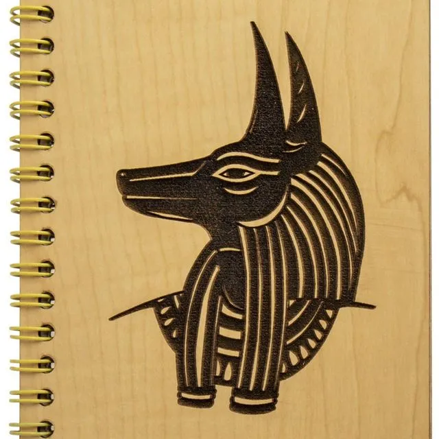 Wooden Diary - Anubis - 4.5" x 5.75"