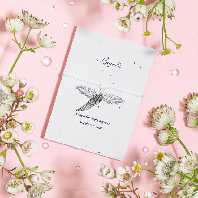 Seeded Card & Bracelet - Angels Appear