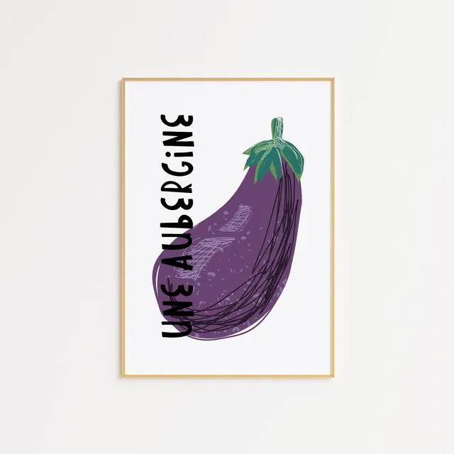 Aubergine in French Print
