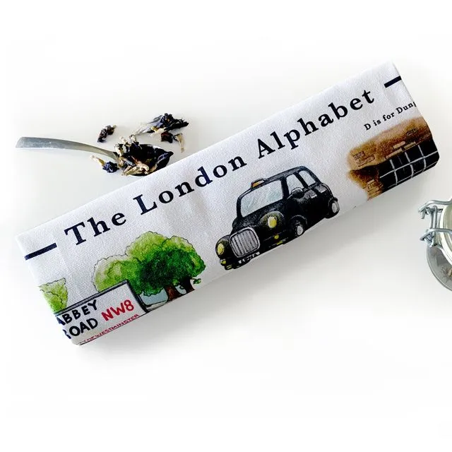 The London Alphabet Tea Towel