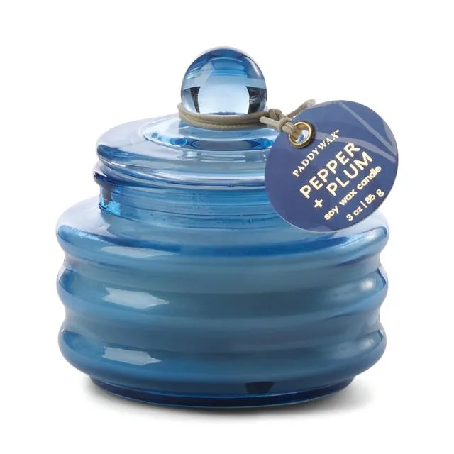 Beam 3 oz./85g Glass Candle Bright Blue - Pepper &amp; Plum