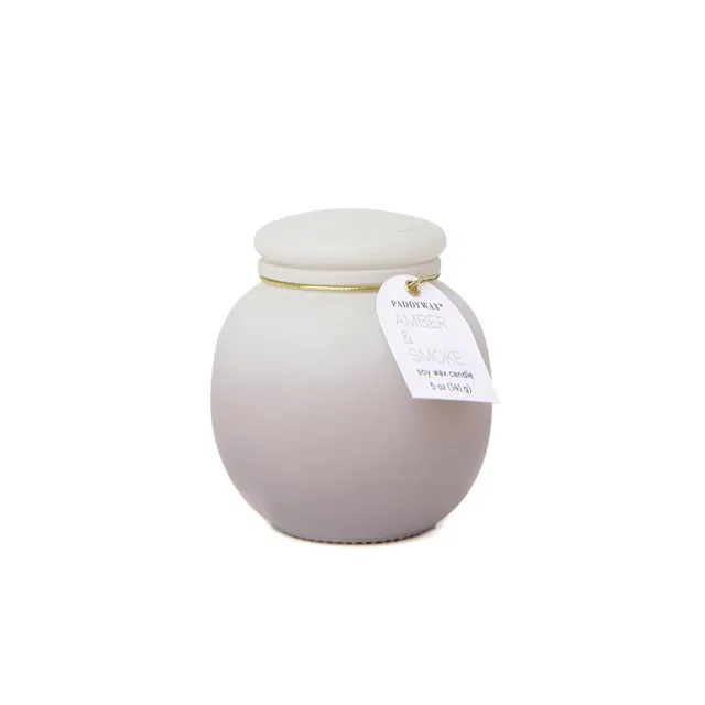 Orb Ombre Glass Candle 5 oz./141g - Grey - Amber &amp; Smoke