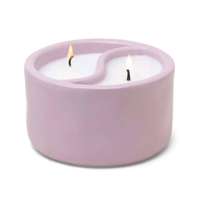 Yin-Yang Ceramic Candle 11 oz./311g - Lavender - Vetiver Cardamom/Eucalyptus