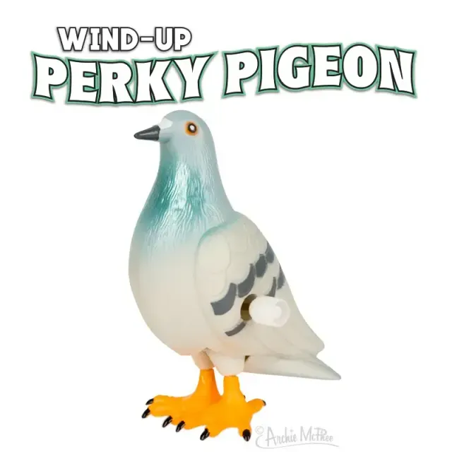 Perky Pigeon Wind up toy pigeon Archie Mcphee