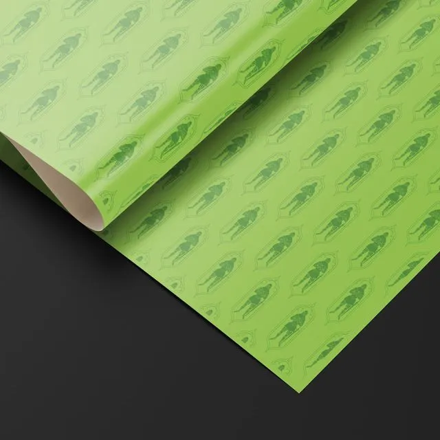Glossy Wrapping Paper- Sir Percival in Gauntlet Green