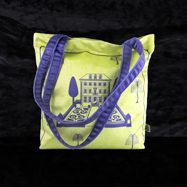 Strong &amp; Versatile Velvet Tote Bag - Broadstone House in Sherbet &amp; Purple