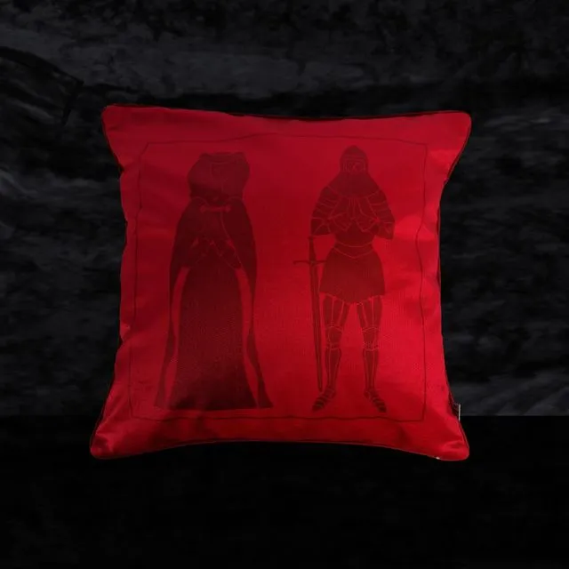 Sumptuous Velvet Cushions Covers - Sir Percival &amp; Lady Jane in Roguish Red