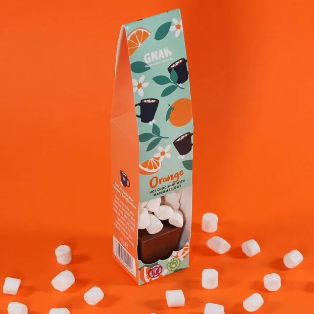 Orange Milk Hot Chocolate Stirrer With Marshmallows 🍊