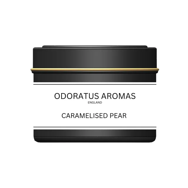 Caramalised Pear Scented Candle Tin 100g | Soy Wax, Mica Glitter