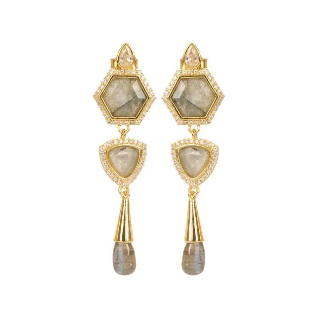 Timeless Radiance With Labradorite Earring
