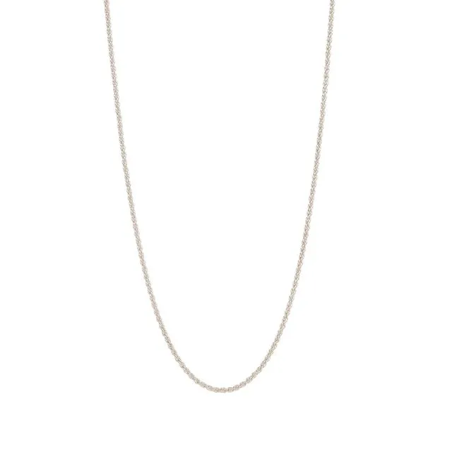 Rope Chain Necklace Silver 17"