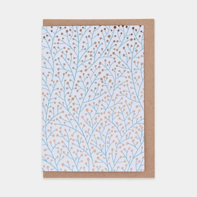 Berry Branches Greetings Card