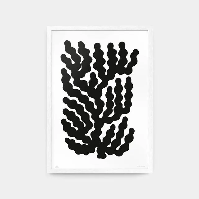 Coral #009 Black Art Print