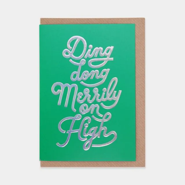 Ding Dong Merrily on High Greetings Card