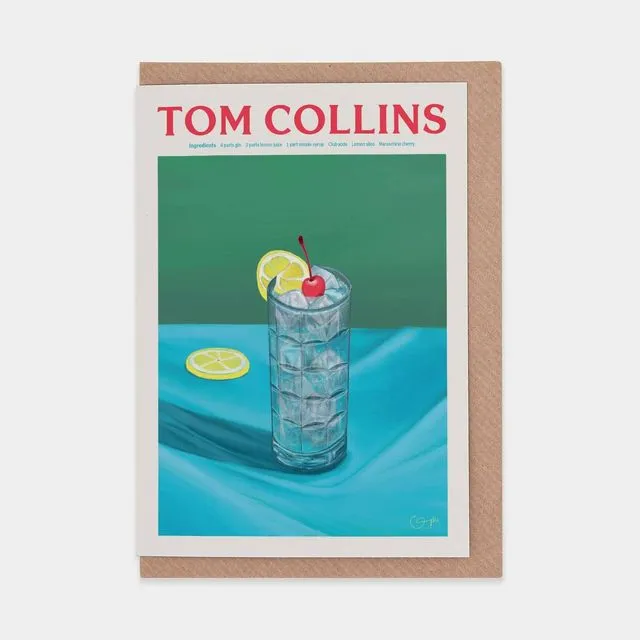 Tom Collins Greetings Card