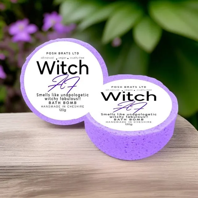 Witch AF Fizzy Bath Bomb VEGAN Witchy New Age Vibes