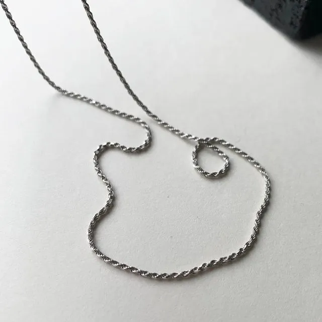Ivy Rope Necklace Silver