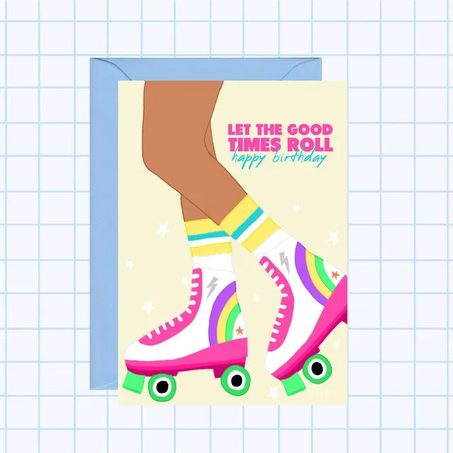 Roller Disco Birthday Card 2