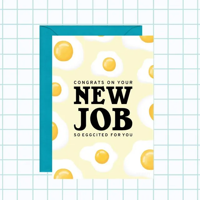 Eggcited New Job Card