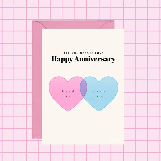 Two Hearts Anniversary Card