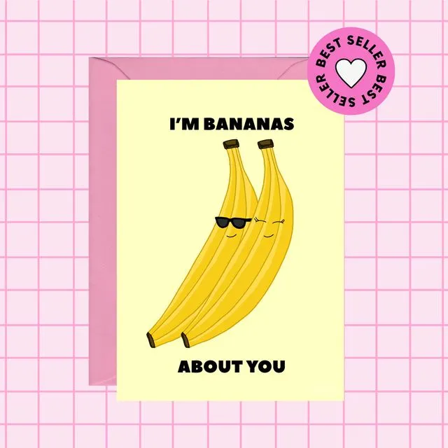 Bananas Anniversary Card