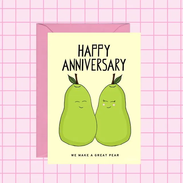 Great Pear Anniversary Card