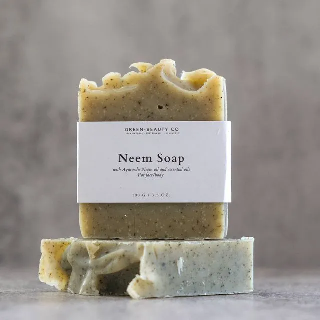 Natural Neem Ayurvedic Soap: Face &amp; Body Detox Cleanser
