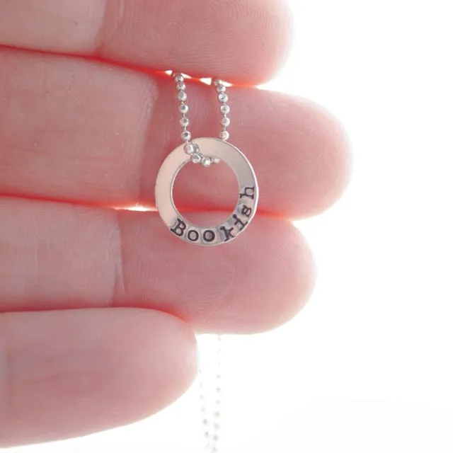 Bookish Book Lover Necklace {sterling silver}