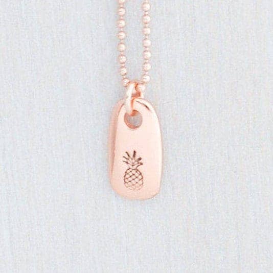 Rose Gold Pineapple Necklace | Friendship Gift