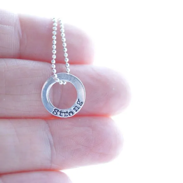 Strong Dainty Circle Necklace