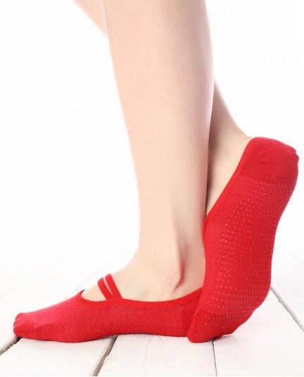 Special Edition Non-Slip Soled Pilates and Yoga Socks - Red
