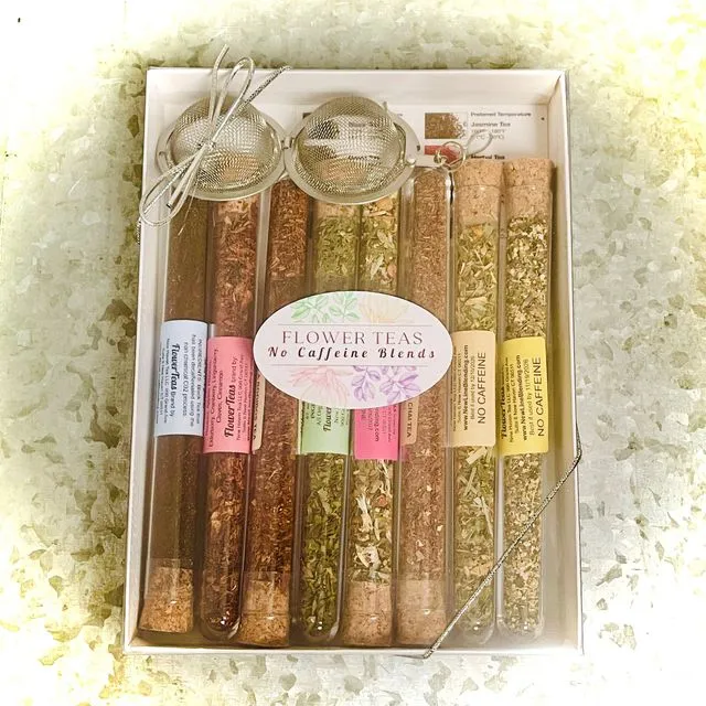 8 Assorted Blends Test Tube Tea Sampler Gift Box
