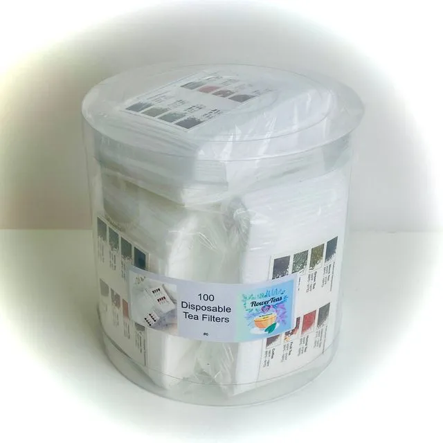 Bulk Barrel #6 Packaged Disposable Tea Filters 100 White