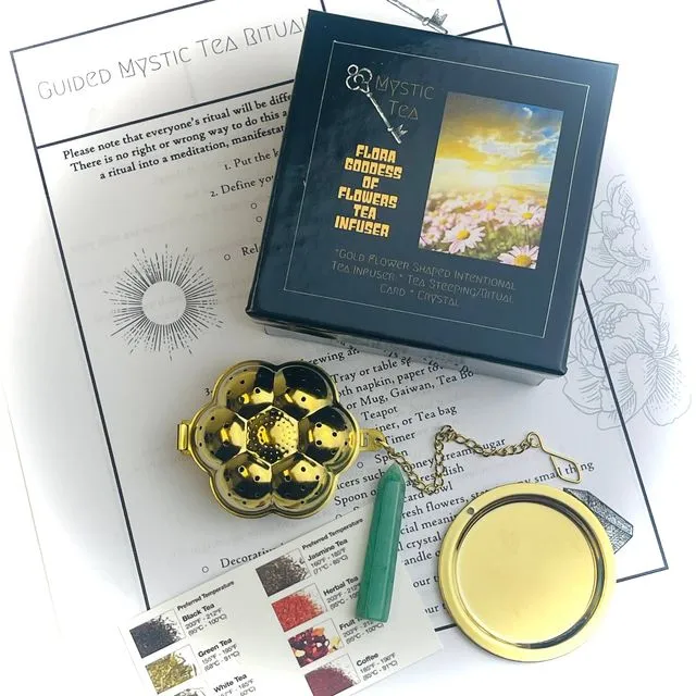 Mystic Tea Accessory Kits Guided Tea Ritual Infuser Crystal