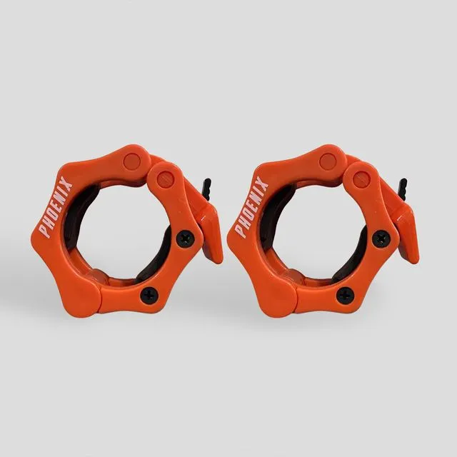 Olympic 2-Inch Barbell Clamps - Orange