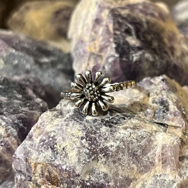 925 silver flower ring