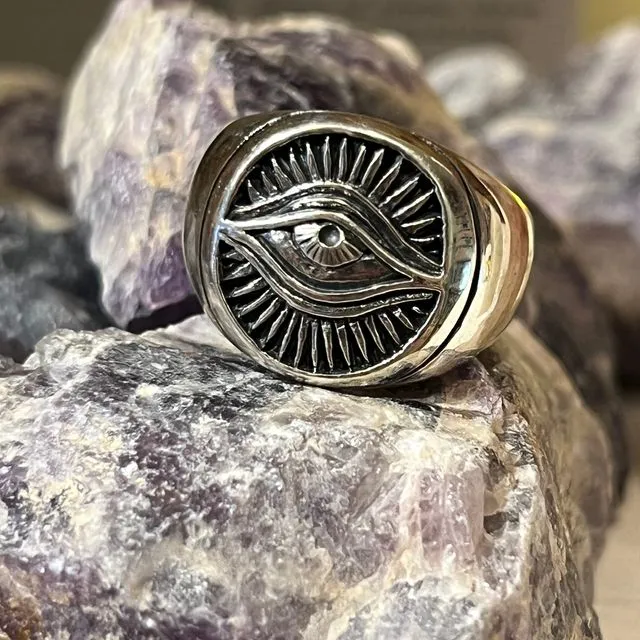 925 Silver eye ring
