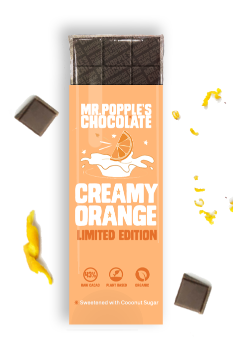 43% Creamy Orange - Plant Based Organic Chocolate Bar