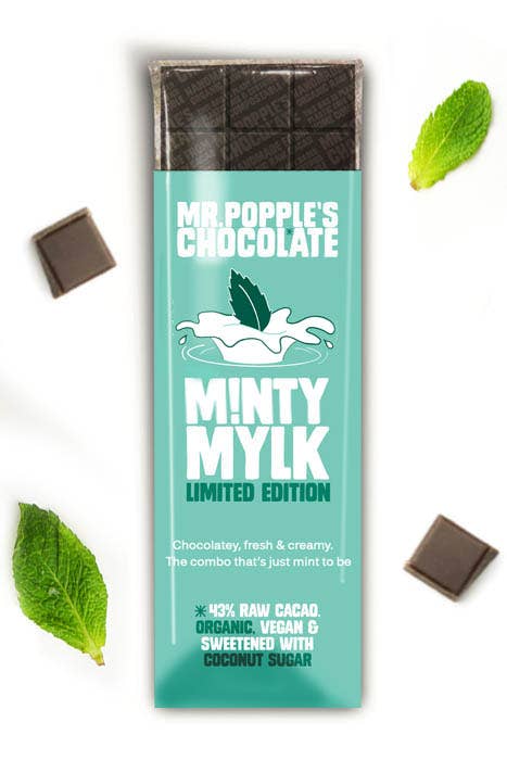 43% Minty Mylk - Ltd Edition Vegan Organic Chocolate Bar