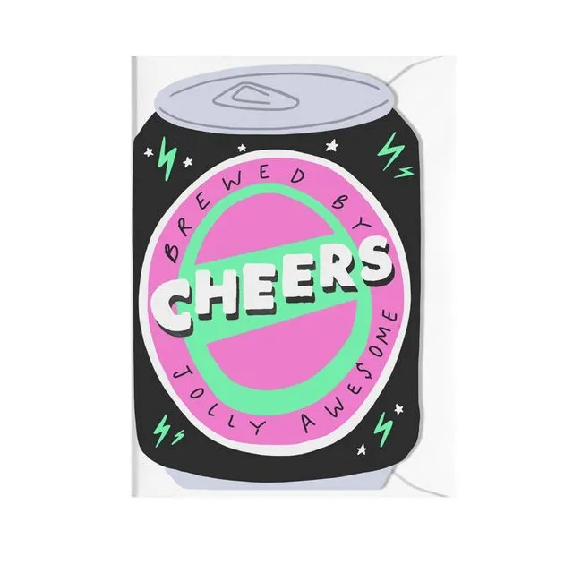 CHEERS CUT OUT CARD Pack of 6