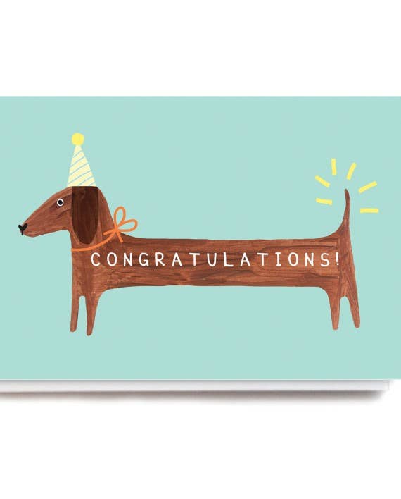 Congratulations Sausage Card Pack of 6