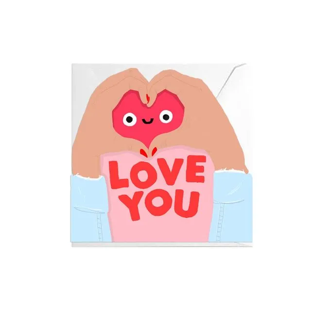 LOVE YOU CUTOUT CUT OUT CARD Pack of 6