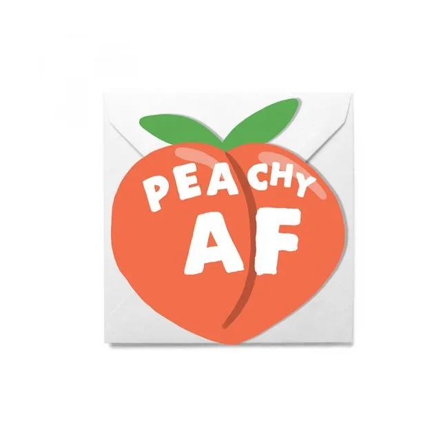 PEACHY CUT OUT CARD Pack of 6