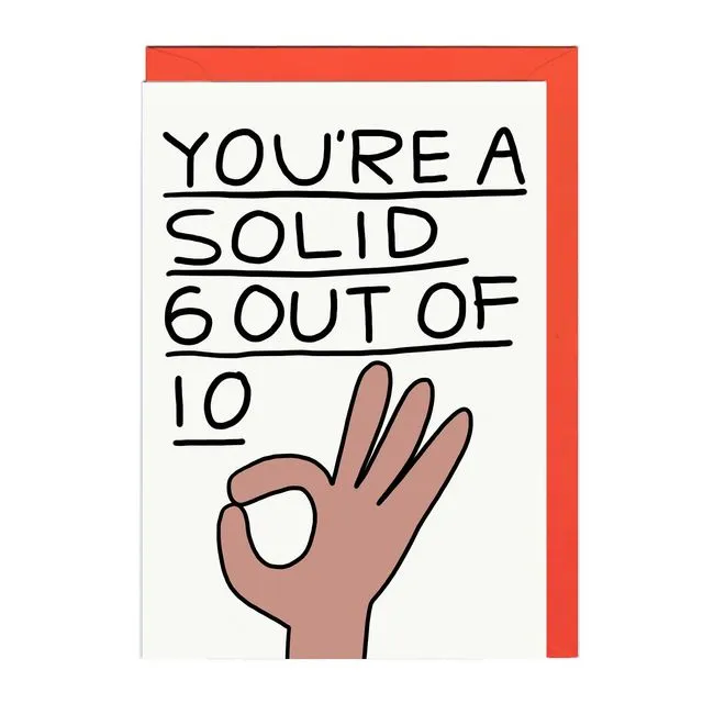 SIX OUT OF TEN LINES Card Pack of 6