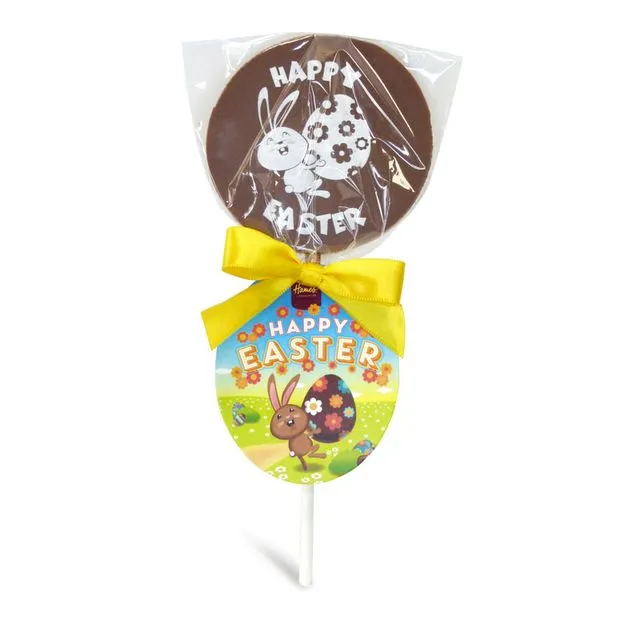 Happy Easter Milk Chocolate Lollipop - Bunny Design. Outer of 27