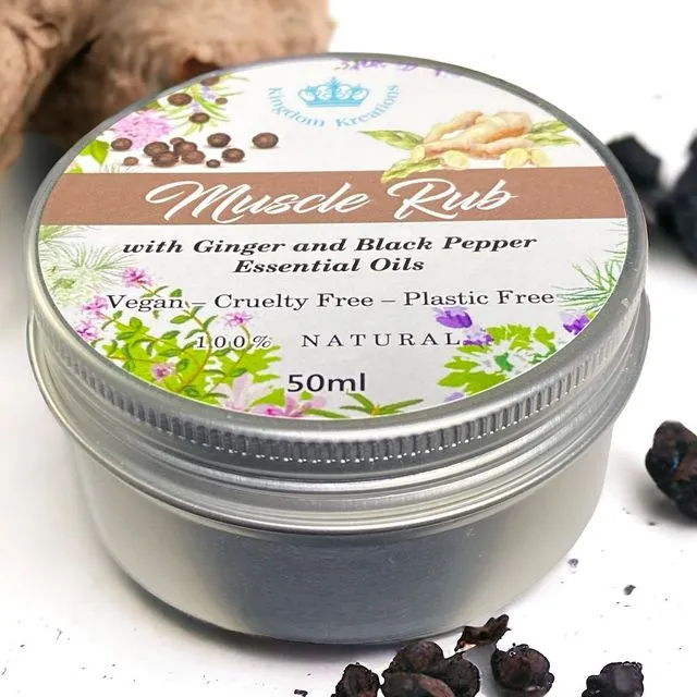 100% Muscle Rub with Ginger and Black Pepper